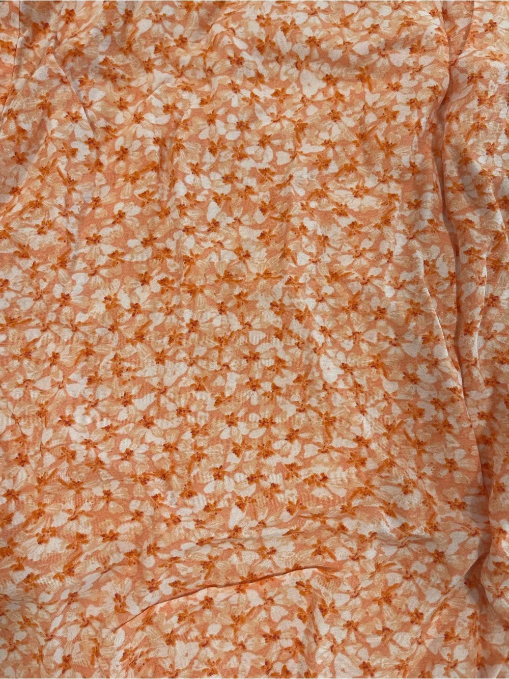 H&M Orange Floral Midi Skirt